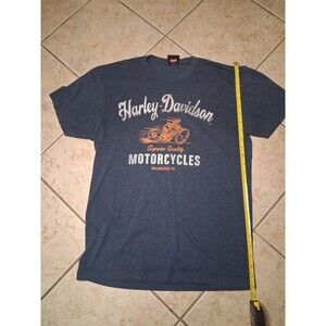 Vintage HARLEY DAVIDSON Shirt Men Medium Black Graphic Thunder Tower Columbia SC